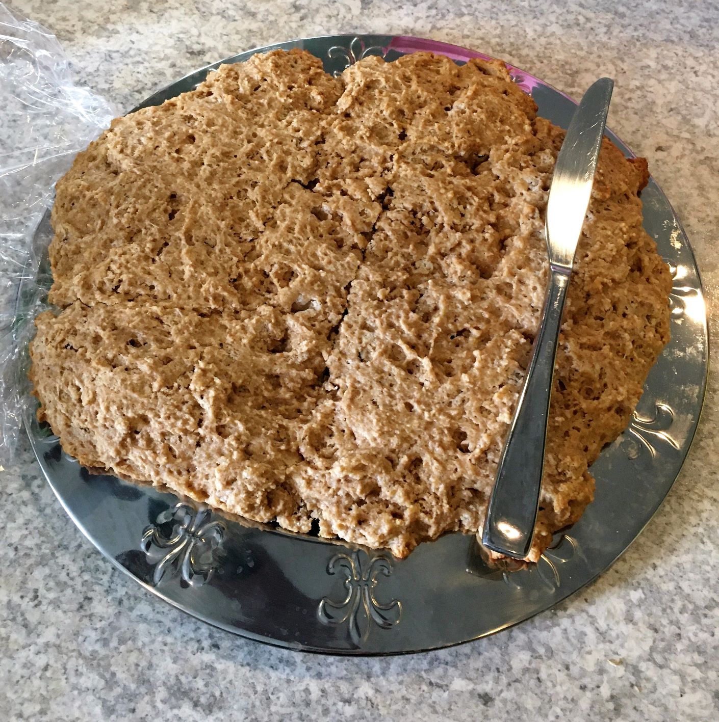 Lord's day bread on a plate